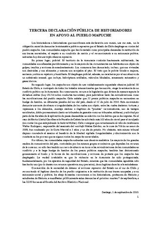 Declaración de los historiadores Declaración de los historiadores
