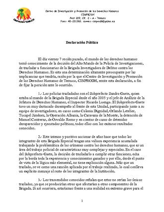 Bajar declaración oficial Bajar declaración oficial