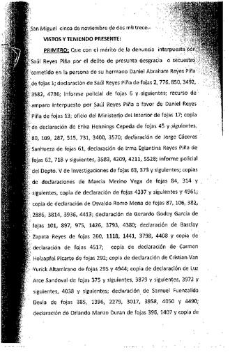 Resolución completa por caso de Daniel Reyes Piña Resolución completa por caso de Daniel Reyes Piña