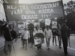 Manifestación de Pascualina Morales en Suecia