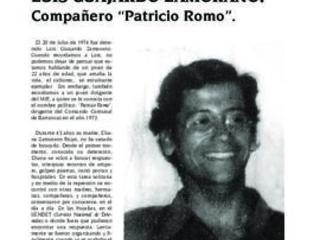 Luis Guajardo Zamorano: Compañero “Patricio Romo”